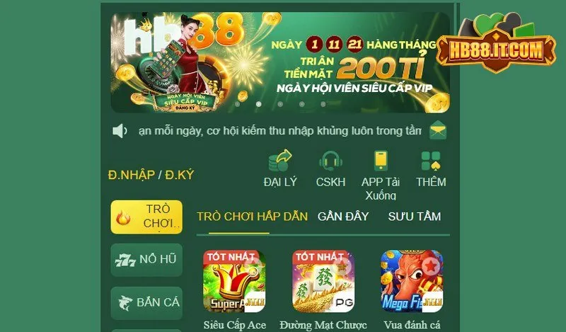 Tận hưởng khuyến mãi hb88 nhận thưởng giá trị